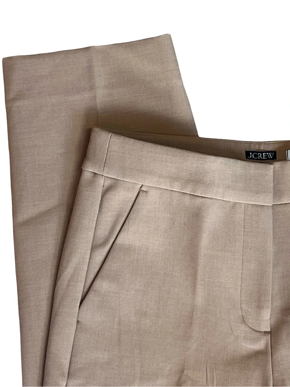 J. Crew Women’s Sz 6 Camel Straight Leg Pants Kate High Rise Four Season Stretch